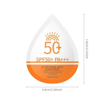 30 Pcs Mini Sunscreen SPF 50+ Travel Size Packets – Bulk Sunscreen for Face & Body, Lightweight, Non-Greasy, Water-Resistant Party Favors for Women & Girls