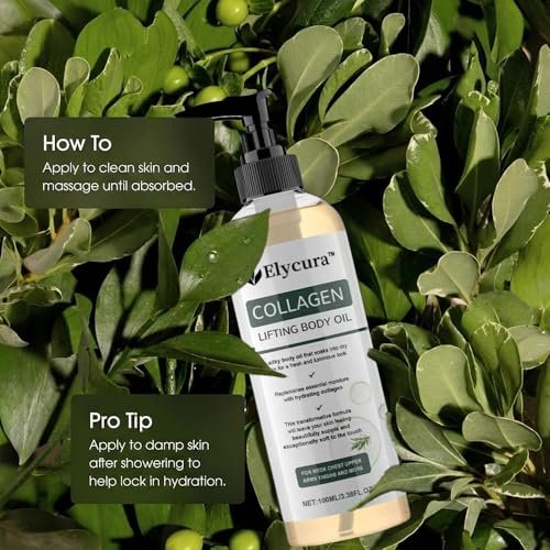 Elycura Collagen Lifting Body Oil – Firming & Tightening Oil for All Skin Types, 3.38 Fl Oz Avelisse