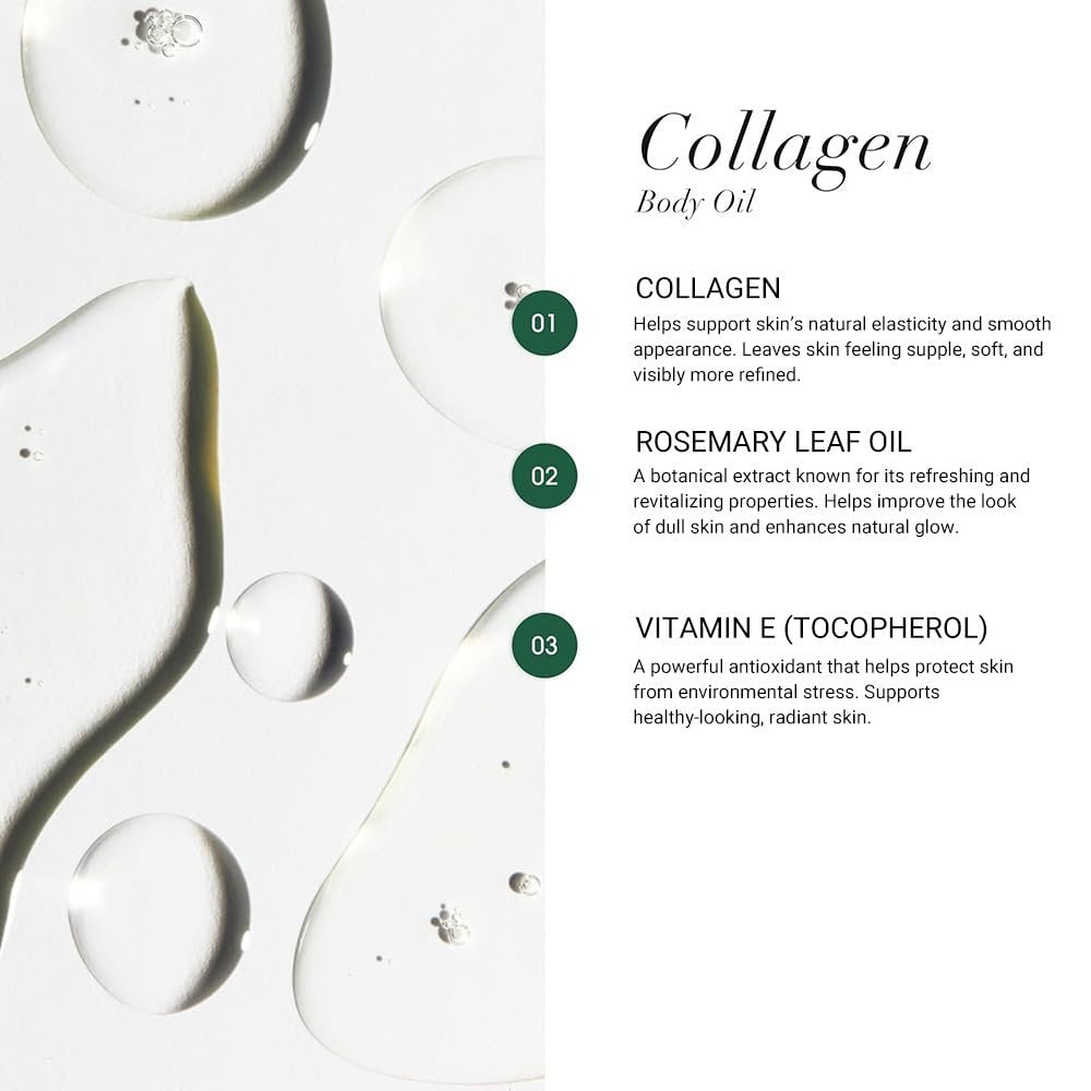 Elycura Collagen Lifting Body Oil – Firming & Tightening Oil for All Skin Types, 3.38 Fl Oz Avelisse