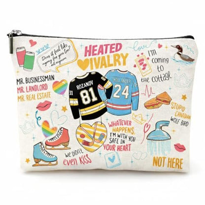 MALOWON Heated Merch Makeup Bag for Ilya and Shane Fans - Travel Cosmetic Bag, 'I'm Coming to the Cottage' Makeup Bag Gift