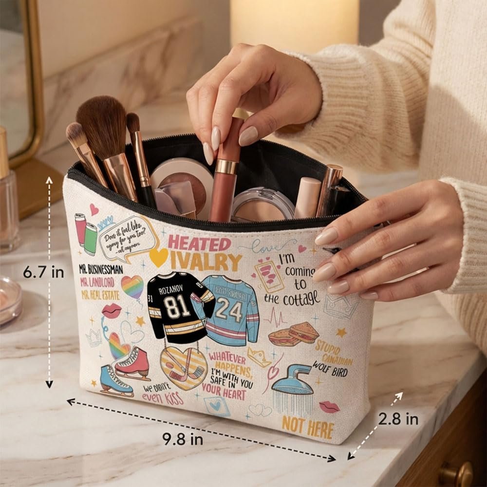 MALOWON Heated Merch Makeup Bag for Ilya and Shane Fans - Travel Cosmetic Bag, 'I'm Coming to the Cottage' Makeup Bag Gift - görsel 11
