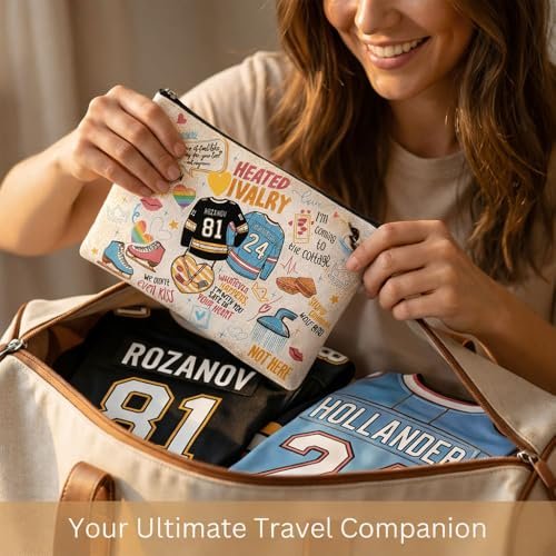 MALOWON Heated Merch Makeup Bag for Ilya and Shane Fans - Travel Cosmetic Bag, 'I'm Coming to the Cottage' Makeup Bag Gift - görsel 4