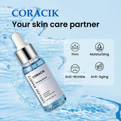 GHK-Cu Copper Peptide Facial Serum with Collagen & Hyaluronic Acid – Anti-Aging, Anti-Wrinkle & Firming Serum – 0.98 Fl Oz