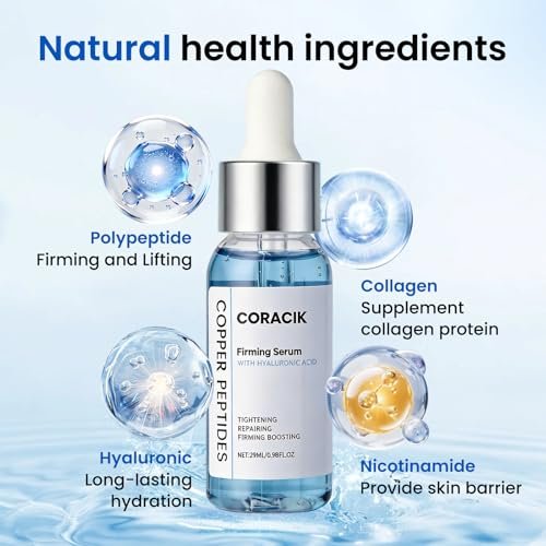GHK-Cu Copper Peptide Facial Serum with Collagen & Hyaluronic Acid – Anti-Aging, Anti-Wrinkle & Firming Serum – 0.98 Fl Oz - görsel 6