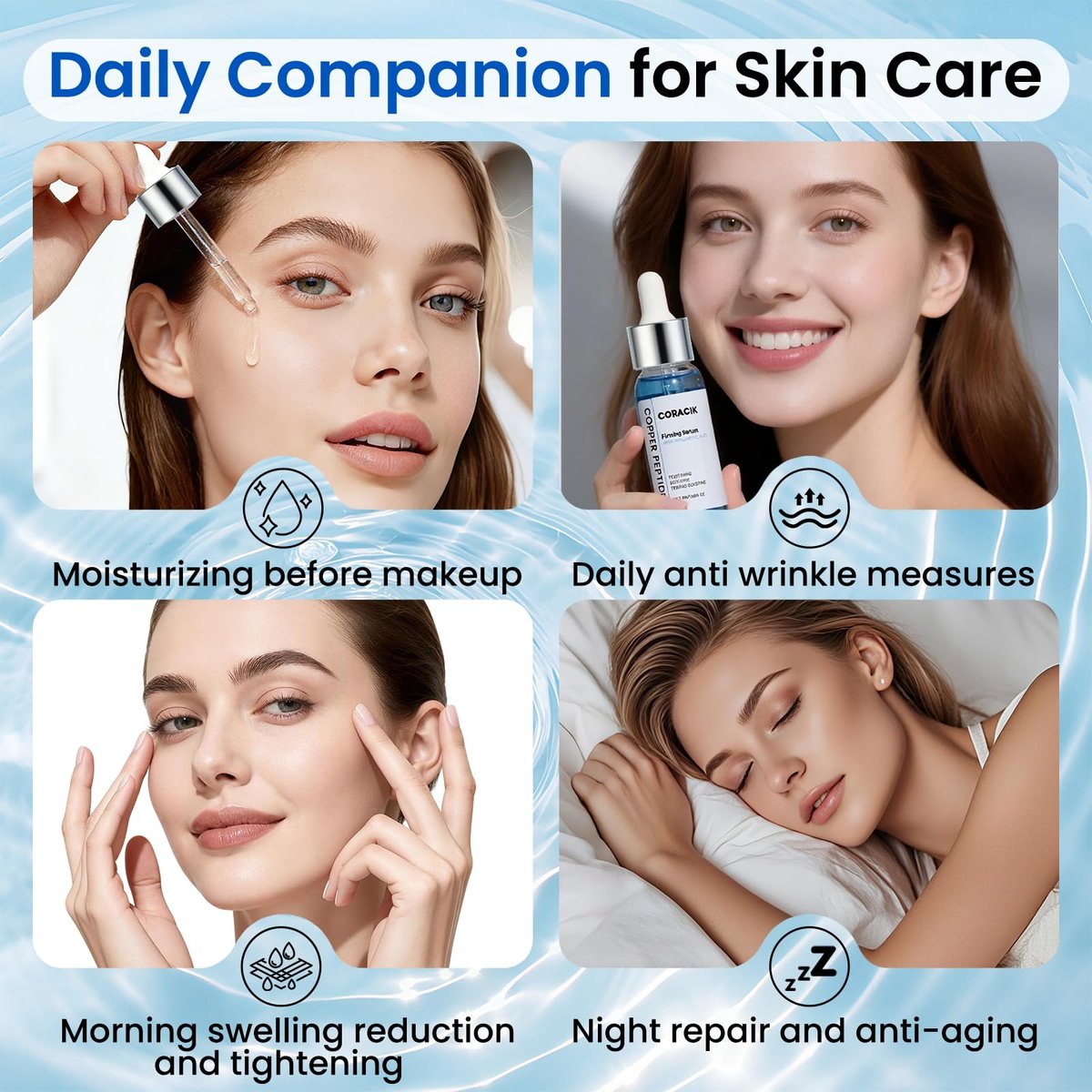 GHK-Cu Copper Peptide Facial Serum with Collagen & Hyaluronic Acid – Anti-Aging, Anti-Wrinkle & Firming Serum – 0.98 Fl Oz - görsel 9