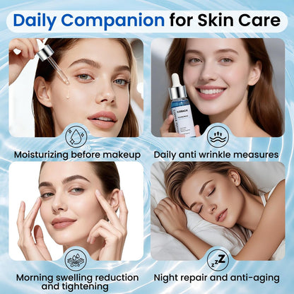 GHK-Cu Copper Peptide Facial Serum with Collagen & Hyaluronic Acid – Anti-Aging, Anti-Wrinkle & Firming Serum – 0.98 Fl Oz