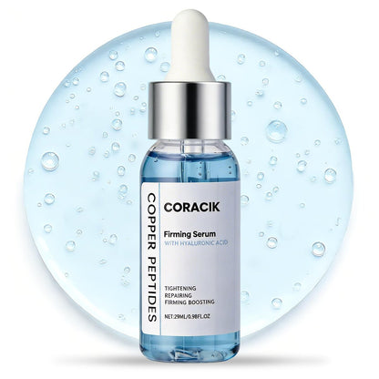 GHK-Cu Copper Peptide Facial Serum with Collagen & Hyaluronic Acid – Anti-Aging, Anti-Wrinkle & Firming Serum – 0.98 Fl Oz