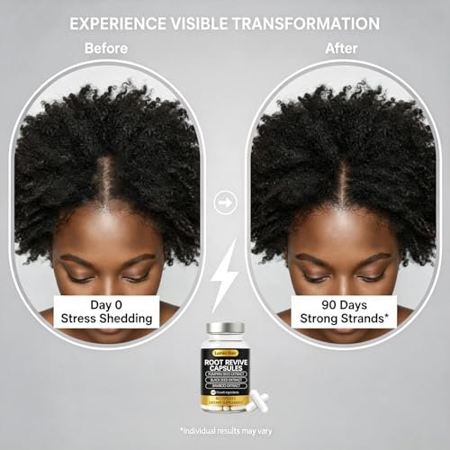 Lumin Hair Root Revive Capsules for Women with Thinning Hair - Daily Hair Nourishment with Black Seed Extract, Biotin, Bamboo Extract & Saw Palmetto - Supports Hair Growth & Strength, 60 Count Avelisse