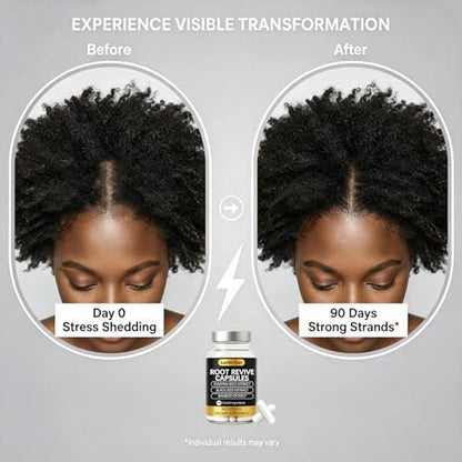 Lumin Hair Root Revive Capsules for Women with Thinning Hair - Daily Hair Nourishment with Black Seed Extract, Biotin, Bamboo Extract & Saw Palmetto - Supports Hair Growth & Strength, 60 Count Avelisse