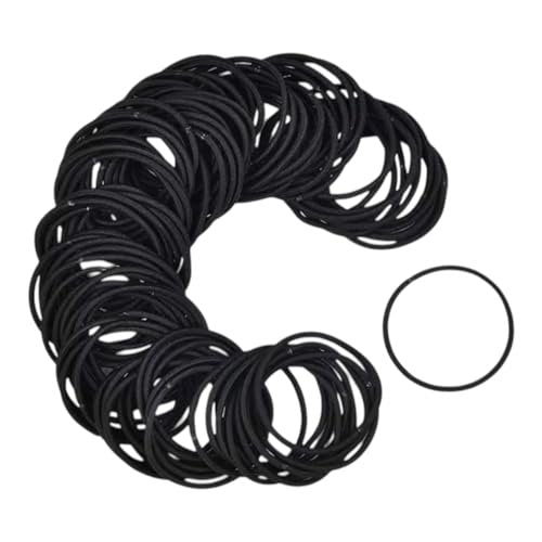 120 Pieces Black Hair Ties for Thick and Curly Hair – Strong Hold, No Damage Ponytail Holders for Women or Men (4 mm) - görsel 9