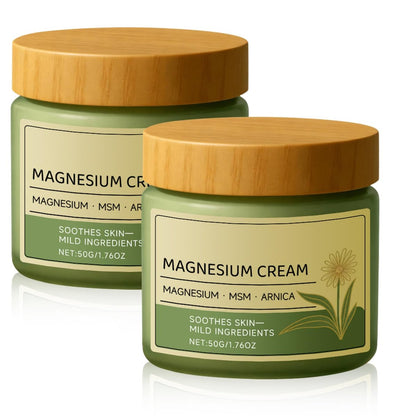 rexibuz 2Pcs Magnesium Cream with MSM & Arnica - Fast-Absorbing, Non-Greasy Hydrating Lotion for Skin Soothing, 1.76 oz Each Avelisse