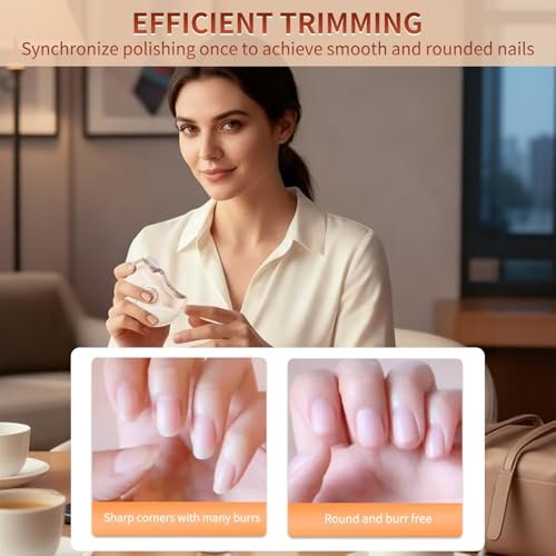 Kiwtreby Electric Nail Clipper - 3-in-1 Automatic Nail Trimmer for Seniors, Adults & Baby – Beige Avelisse