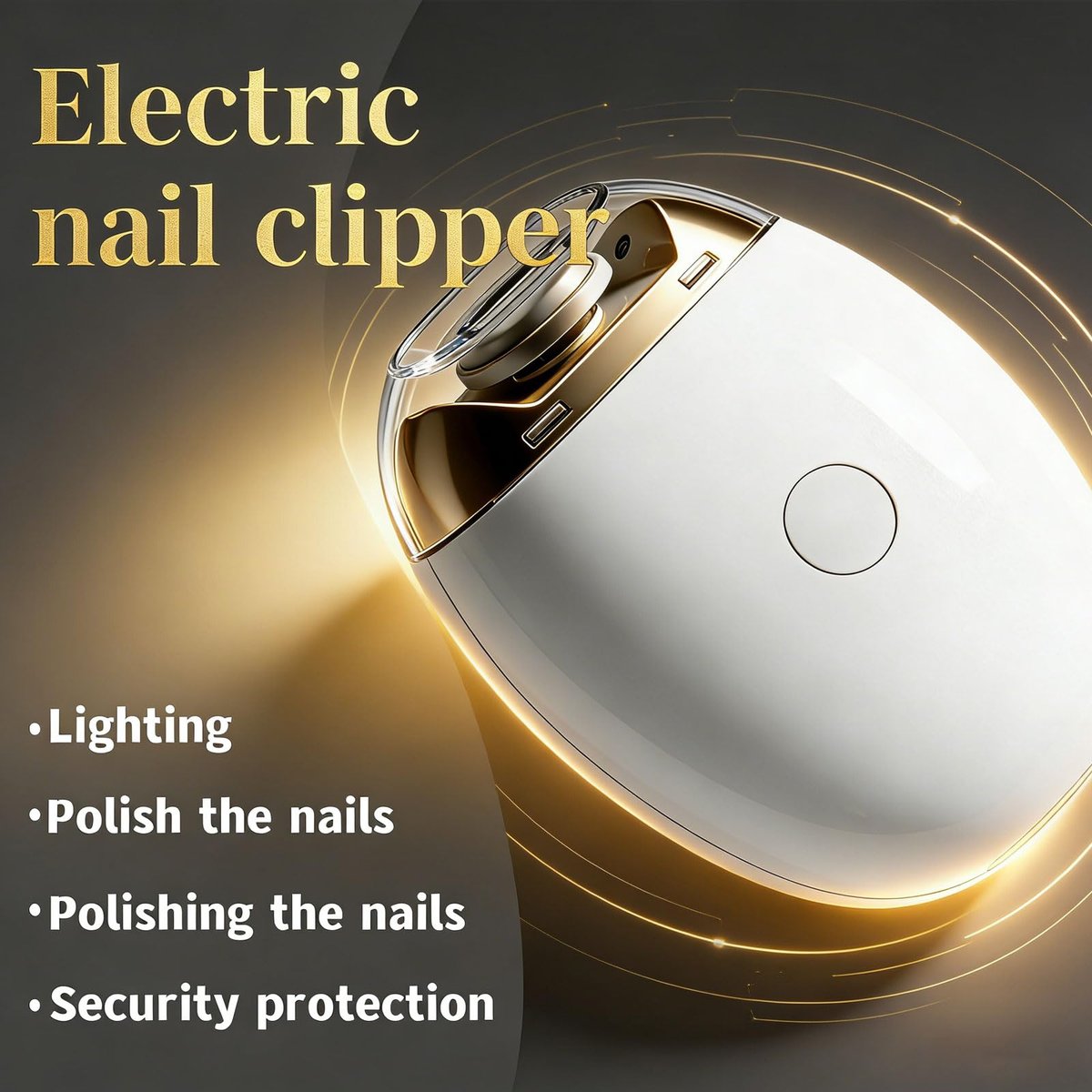 Electric Nail Clipper - Automatic Nail Trimmer with LED Light, 3-Speed Quiet Grinder, USB Rechargeable for Seniors, Adults, Kids - görsel 7
