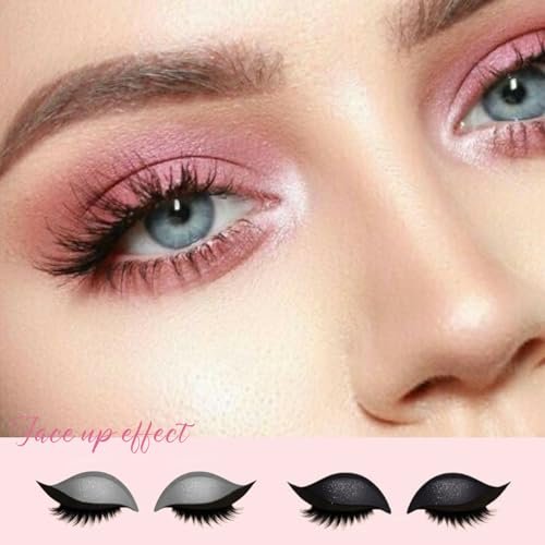 8 Piece Lazy Eyeshadow & Eyelash Stickers – Reusable Waterproof 2-in-1 Makeup for All Eye Shapes, Easy False Lash Application Avelisse