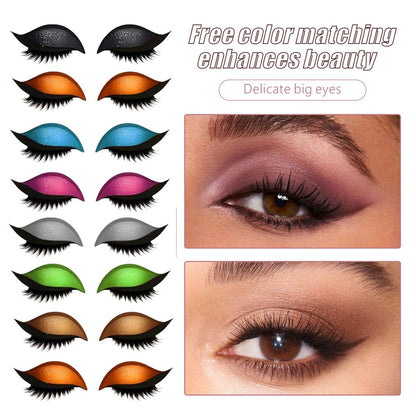 8 Piece Lazy Eyeshadow & Eyelash Stickers – Reusable Waterproof 2-in-1 Makeup for All Eye Shapes, Easy False Lash Application Avelisse