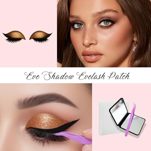 8 Piece Lazy Eyeshadow & Eyelash Stickers – Reusable Waterproof 2-in-1 Makeup for All Eye Shapes, Easy False Lash Application Avelisse