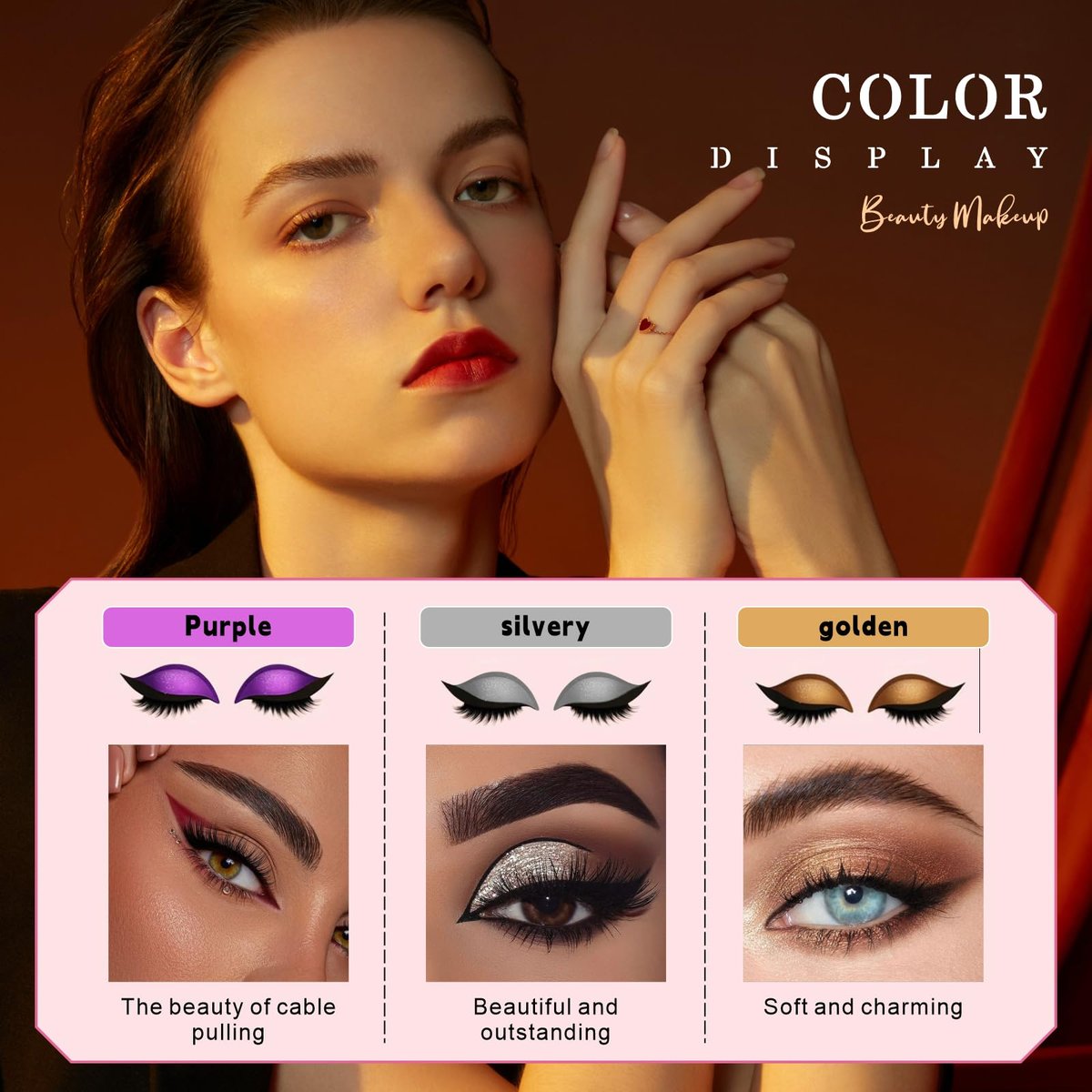 8 Piece Lazy Eyeshadow & Eyelash Stickers – Reusable Waterproof 2-in-1 Makeup for All Eye Shapes, Easy False Lash Application Avelisse