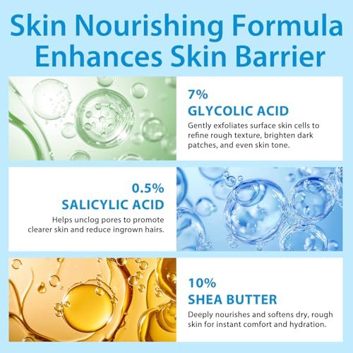 7% Glycolic Acid Exfoliating Body Stick – Smooth Elbows, Knees & Bikini Line – Gentle Daily Exfoliator for Rough Texture, Paraben-Free, 75g - görsel 6