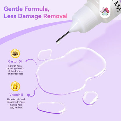 SAVILAND Pinpoint Nail Glue Remover for Press On Nails - Gentle Acetone-Free Remover, 0.68 Fl Oz