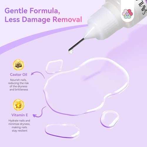 SAVILAND Pinpoint Nail Glue Remover for Press On Nails - Gentle Acetone-Free Remover, 0.68 Fl Oz - görsel 10
