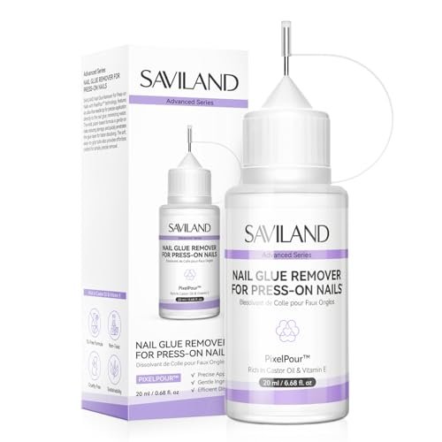 SAVILAND Pinpoint Nail Glue Remover for Press On Nails - Gentle Acetone-Free Remover, 0.68 Fl Oz - görsel 2