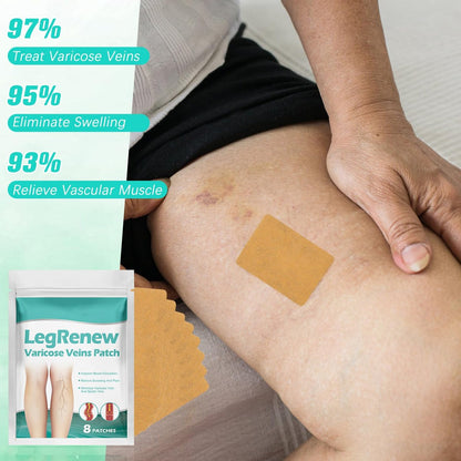 LustraBloom Leg Renew Varicose Veins Patch – 2 Pack Natural Leg Care for All Skin Types Avelisse