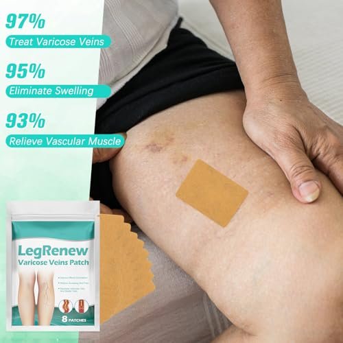 LustraBloom Leg Renew Varicose Veins Patch – 2 Pack Natural Leg Care for All Skin Types Avelisse