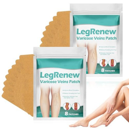 LustraBloom Leg Renew Varicose Veins Patch – 2 Pack Natural Leg Care for All Skin Types Avelisse