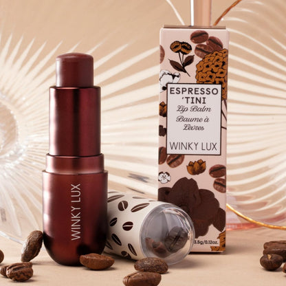 Winky Lux Espresso 'Tini Lip Balm – Ultra-Moisturizing Warm Nude with Ceramides, Jojoba Oil, Shea Butter & Caffeine | Clean, Cruelty-Free, Vegan | Espresso-Vanilla Scent Avelisse