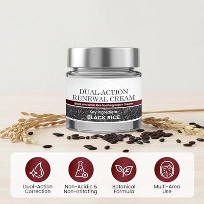 HTKINMI Dual-Action Renewal Cream with Black Rice and White Rice - Soothing Repair for Texture Renewal and Keratin Control, 1.76 oz Avelisse