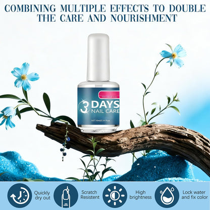 3 PCS 3 Days Nail Care with Keratin Amino Acid – Strengthening & Hydrating Treatment for Dry, Weak, Fragile Nails (16ml Each) Avelisse