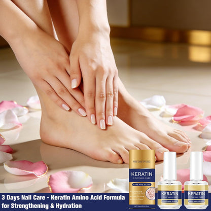 Keratin Nail Care Oil - 3 Pack, Deeply Moisturizing Treatment for Strong, Glossy Nails with Aloe Vera & Lavender Cuticle Oil, Repairs Dry Weak Nails (16ml Each) Avelisse