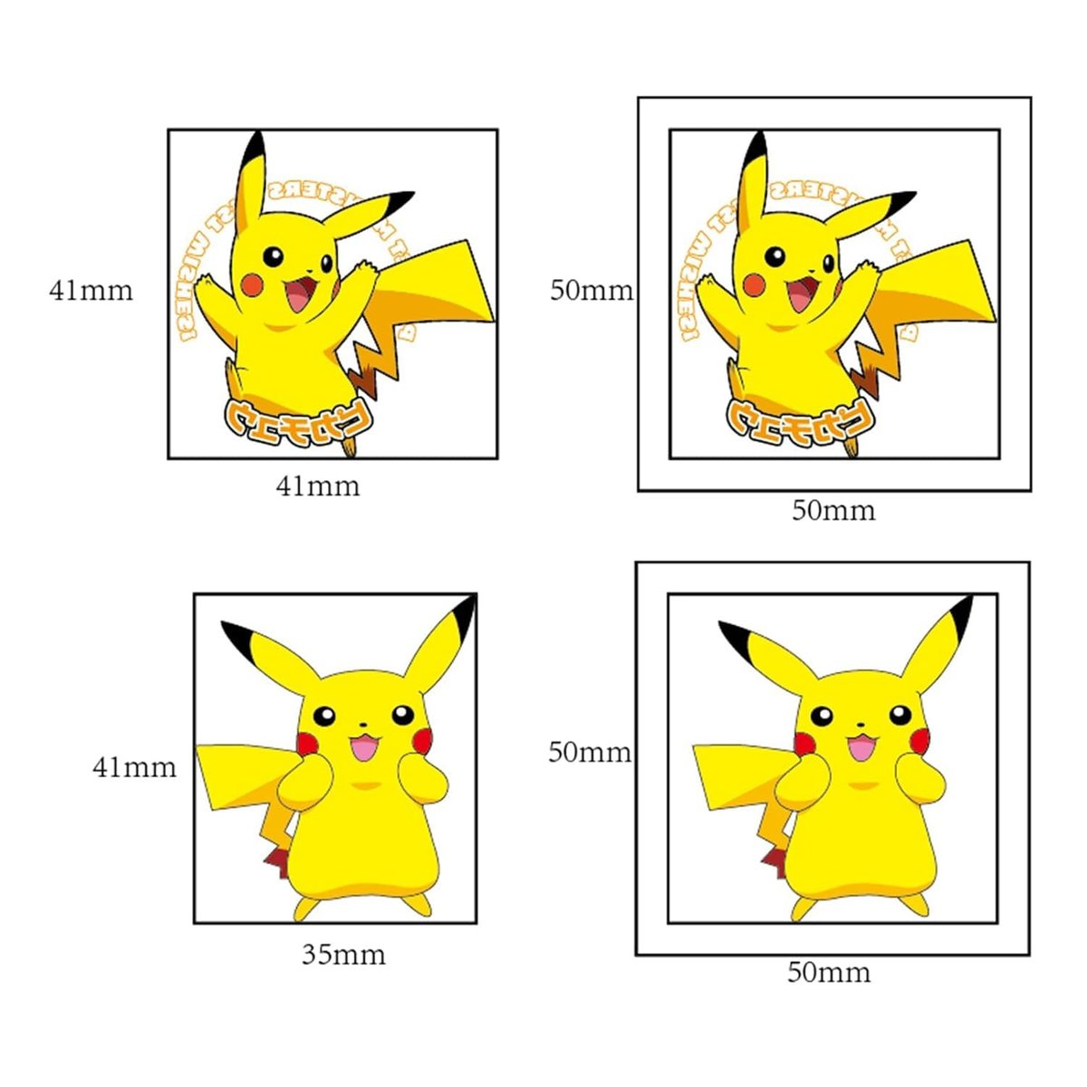 20 Pokemon Tattoo Stickers - Water Transfer Temporary Tattoos for Kids Birthday Party - görsel 5