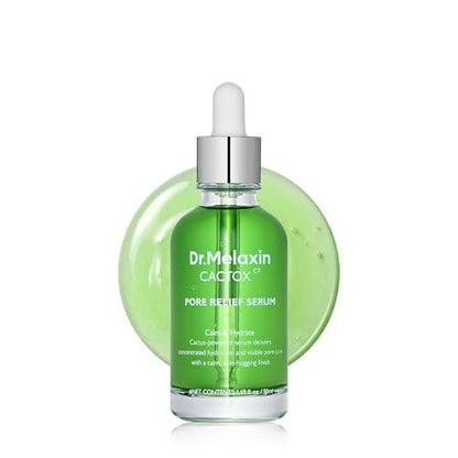 Dr.Melaxin Cactox Pore Relief Serum 80ml – Pore Minimizer & Hydrating Face Serum with Triple Hyaluronic Acid, Deep Moisture, Texture Smoothing & Clear Skin Care Avelisse