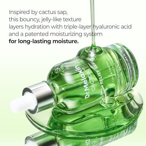 Dr.Melaxin Cactox Pore Relief Serum 80ml – Pore Minimizer & Hydrating Face Serum with Triple Hyaluronic Acid, Deep Moisture, Texture Smoothing & Clear Skin Care Avelisse