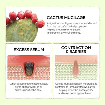 Dr.Melaxin Cactox Pore Relief Serum 80ml – Pore Minimizer & Hydrating Face Serum with Triple Hyaluronic Acid, Deep Moisture, Texture Smoothing & Clear Skin Care Avelisse