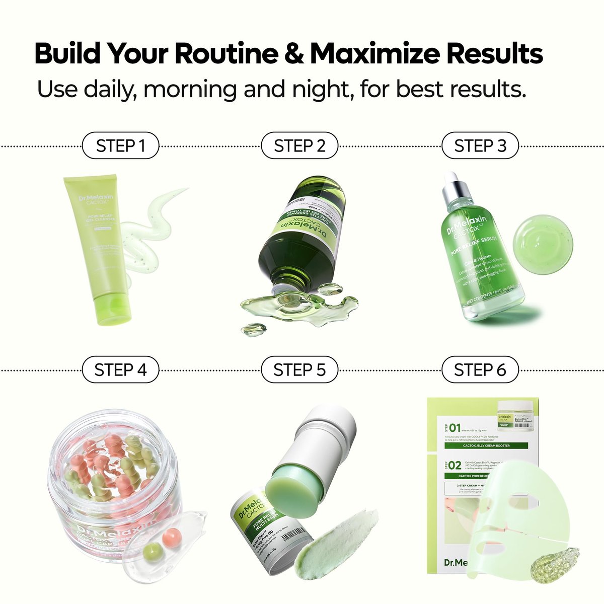 Dr.Melaxin Cactox Pore Relief Serum 80ml – Pore Minimizer & Hydrating Face Serum with Triple Hyaluronic Acid, Deep Moisture, Texture Smoothing & Clear Skin Care Avelisse