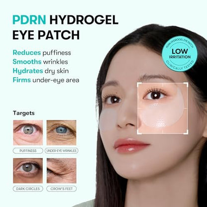 VT COSMETICS PDRN Hydrogel Eye Patch (60 Patches / 30 Pairs) – Vegan PDRN, Retinal & Collagen Under Eye Patches for Dark Circles, Puffiness & Wrinkles, Hydrating Anti-Aging Korean Skincare Avelisse