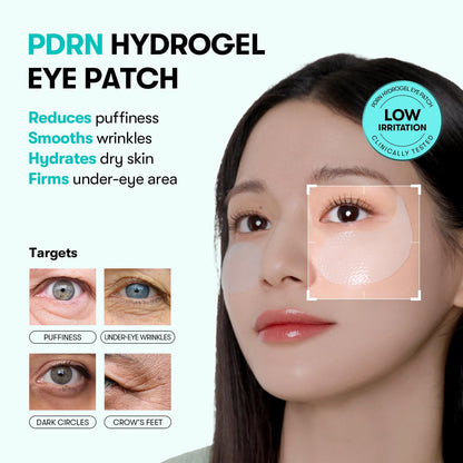 VT COSMETICS PDRN Hydrogel Eye Patch (60 Patches / 30 Pairs) – Vegan PDRN, Retinal & Collagen Under Eye Patches for Dark Circles, Puffiness & Wrinkles, Hydrating Anti-Aging Korean Skincare Avelisse
