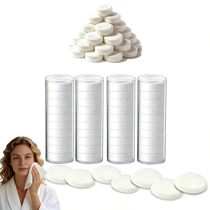 MEIBK Disposable Face Towel - Portable Compressed Hot Towel, Cotton, 80-Pack Avelisse