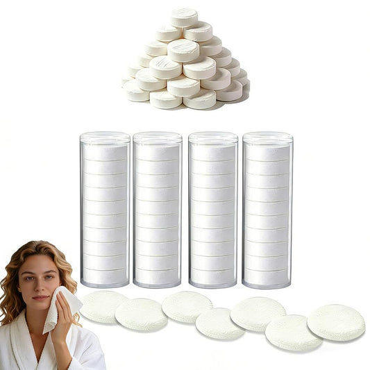MEIBK Disposable Face Towel - Portable Compressed Hot Towel, Cotton, 80-Pack Avelisse