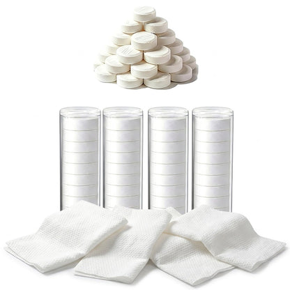 MEIBK Disposable Face Towel - Portable Compressed Hot Towel, Cotton, 80-Pack Avelisse