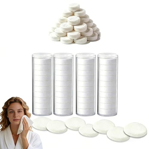 MEIBK Disposable Face Towel - Portable Compressed Hot Towel, Cotton, 80-Pack Avelisse