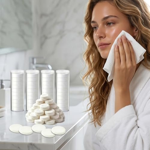 LZDEMI Disposable Face Towels - 80 Pack Hot Spa Towels for Face, Non-Woven Fabric, Ideal for Towel Warmers or Dispensers Avelisse