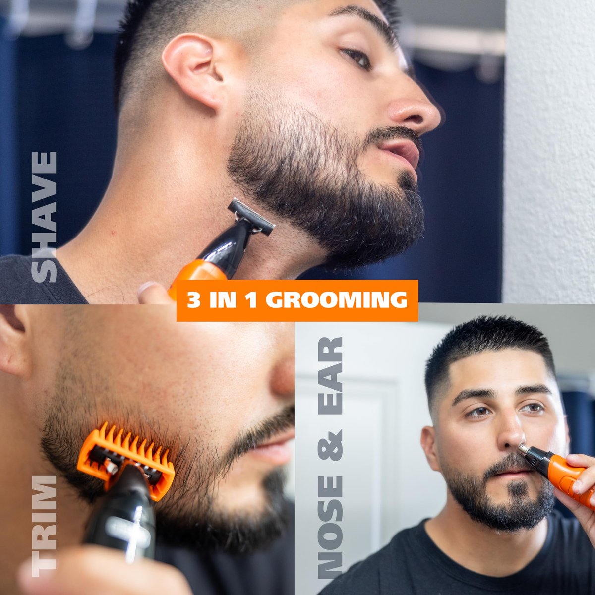 Wahl Trim Ninja Hybrid Electric Shaver – 2-in-1 Beard Trimmer & Nose Hair Trimmer for Men, Model 3030114 Avelisse
