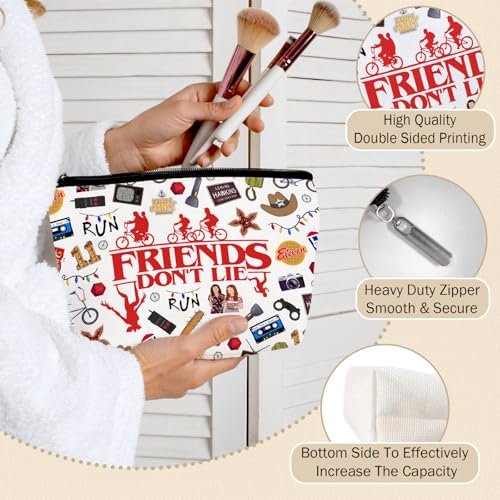 Huatsing Retro TV Graphic Cosmetic Pouch - Friendship Thing Makeup Bag for Women, Travel Toiletry Organizer, Birthday Gift for Mom Daughter Best Friend Avelisse