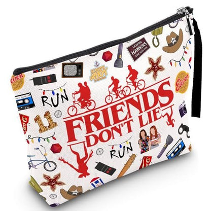 Huatsing Retro TV Graphic Cosmetic Pouch - Friendship Thing Makeup Bag for Women, Travel Toiletry Organizer, Birthday Gift for Mom Daughter Best Friend Avelisse