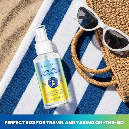 Roycederm Hair and Scalp Sunscreen Spray SPF 30+ – UV Protection, 80-Min Water-Resistant, Non-Greasy Scalp Mist for Beach, Pool & Outdoor Activities (100ml, Pack of 2) Avelisse