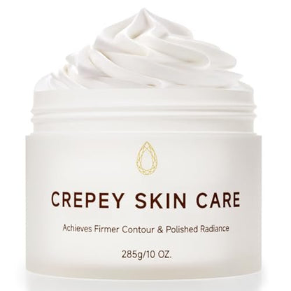 MOCKGVY Crepe Firming Body Cream – Extra Large 10 oz – Anti-Aging Moisturizer for Crepe Skin, Boosts Collagen & Elastin for Neck, Arms, Legs Avelisse