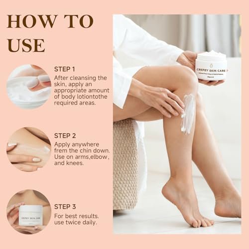 MOCKGVY Crepe Firming Body Cream – Extra Large 10 oz – Anti-Aging Moisturizer for Crepe Skin, Boosts Collagen & Elastin for Neck, Arms, Legs Avelisse